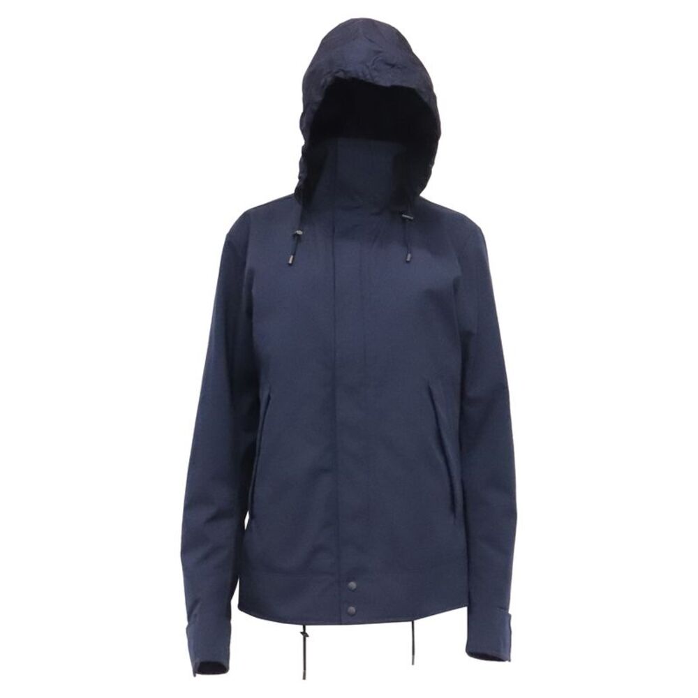 Gucci Hooded Parka Jacket in Navy Blue Polyester